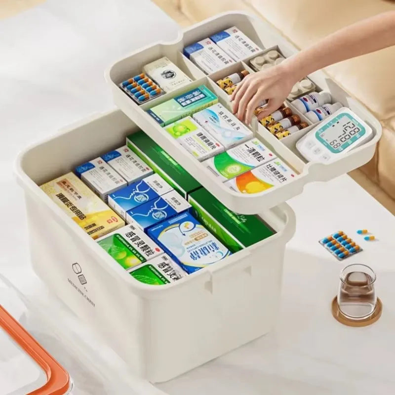 Large Capacity Portable Medicine Box First Aid Medical Kit