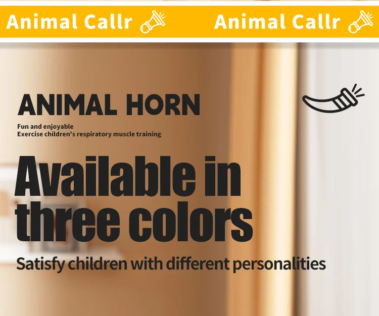 Kids Animal Horn Blowing Toy – Interactive Sound Learning and Oral Muscle Trainer with Easy-Clean Design