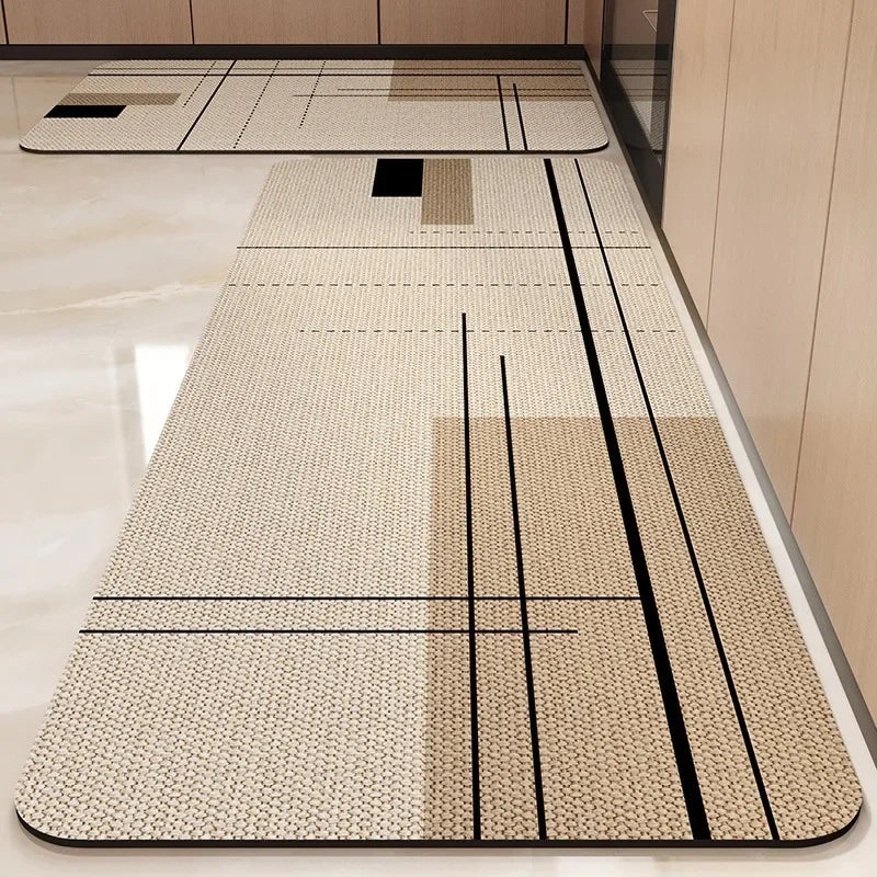 Kitchen Rug Super Absorbent Kitchen Mat for Floor Non-slip Rugs Bathroom Mat Washable Kitchen Carpet