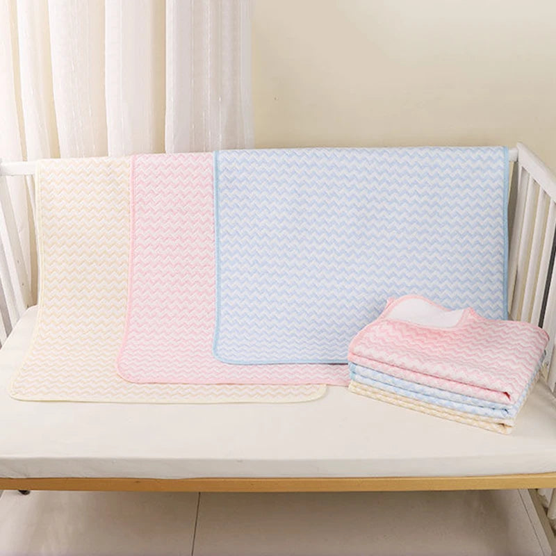 Baby Diaper Changing Mat Infant Cotton Reusable Diaper Pad Waterproof Crib Sheet Washable Newborn Bed Cover Urine Nappy Mattress