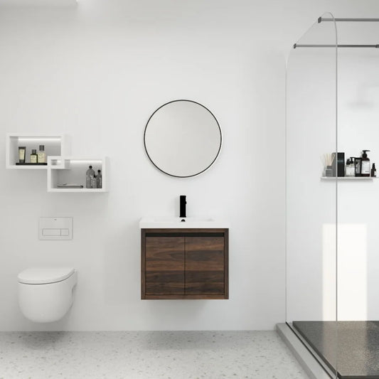 Bathroom Cabinet With Sink Soft Close Doors Float Mounting Design 24 Inch For Small Bathroom 24x18 KDPacking W128650530