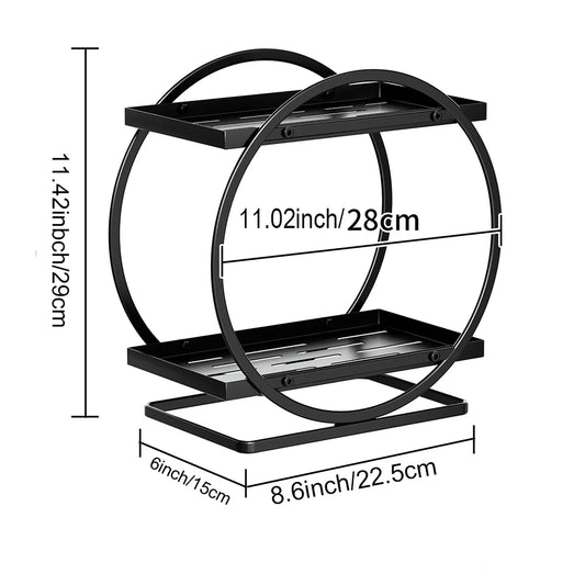 Bathroom Storage Rack, 1 Count Iron Bathroom Cosmetics Storage Rack, Desktop Organiser, Dressing Table Rack, Home Supplies