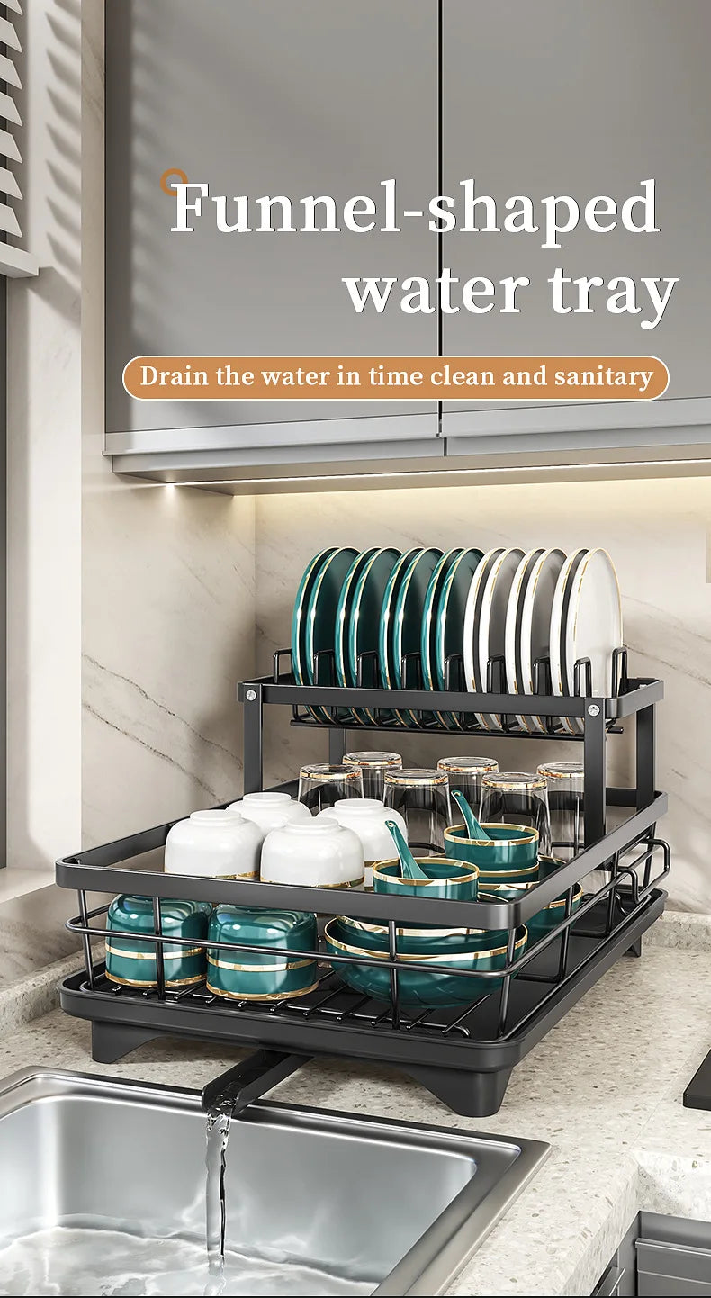 Dish Drying Rack Kitchen Adjustable Stainless Steel Cutting Board Organiser Dish Bowl Drainer Storage Rack Kitchen Utensils