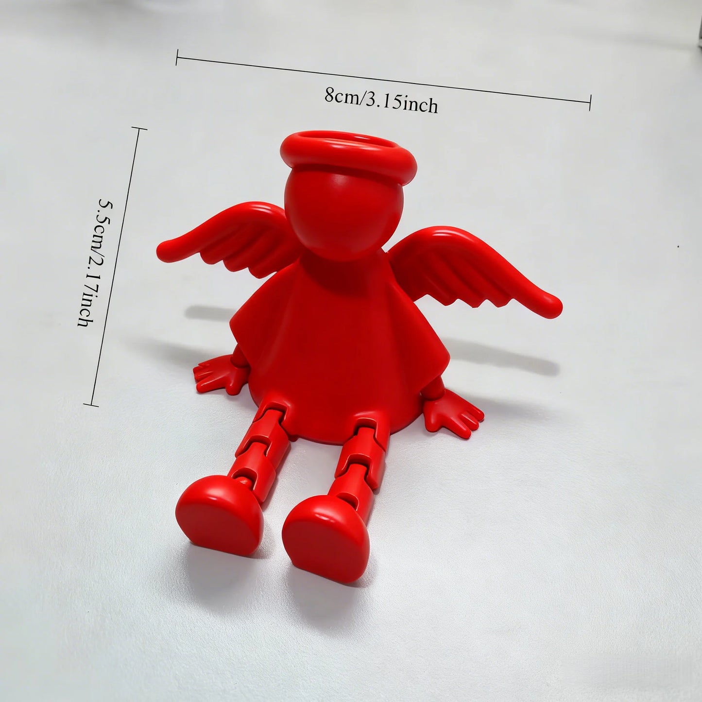 3D Printed Angel Figurine with Wings - Durable Plastic Christmas Decor for Home, Car, Desk. Ideal Gift for All