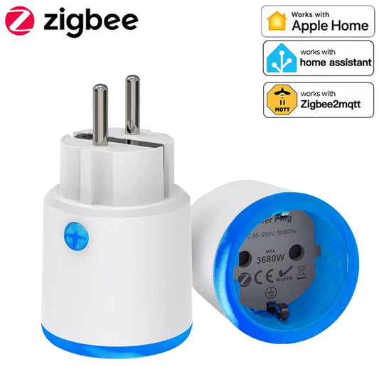 Smart Zigbee Plug Socket 3680W 16A Power Energy Monitoring Timer Switch