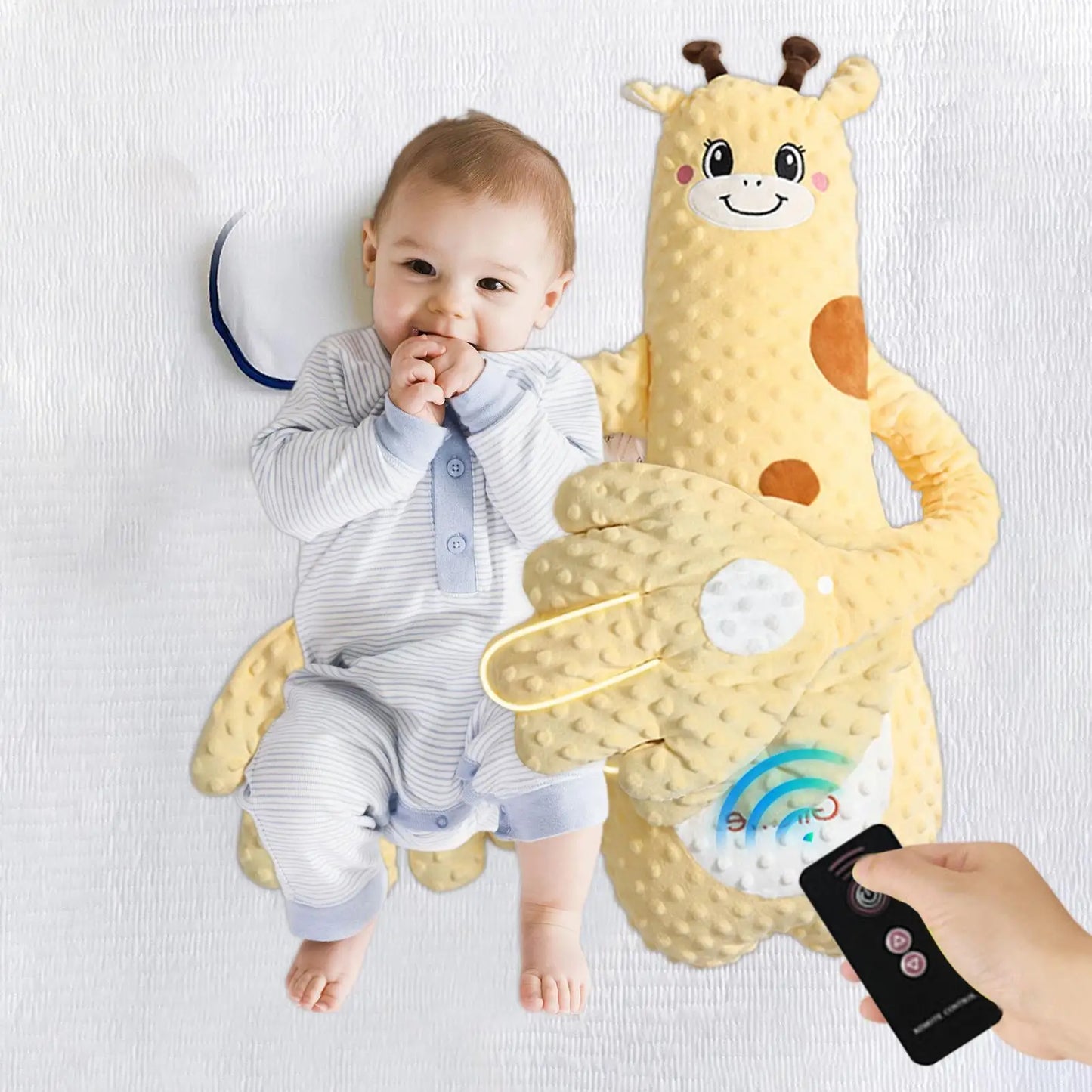 Baby Sleep Toy Baby Patter With 3 Adjustable Modes Interactive Stuffed Animal Shape Cushion Cozy Companion For Car SeatNursery