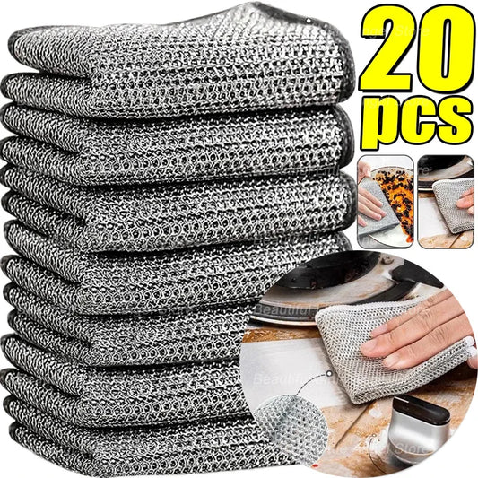 Thickened Steel Wire Cleaning Non-Scratch Cloth
