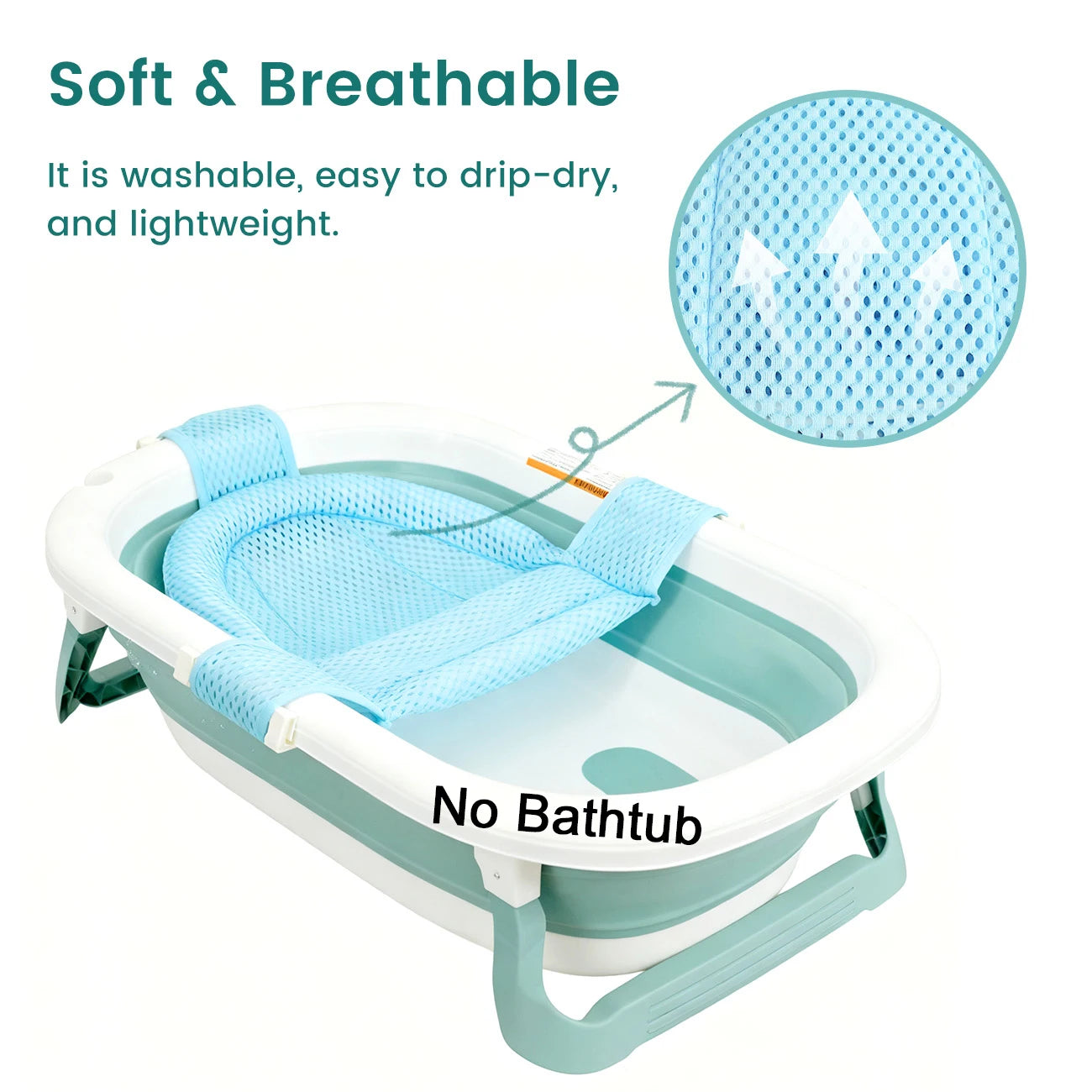 Baby Bath Support Mesh Pad Newborn Bath Tub Seat Net Non-Slip Baby Tub Mat Floating Bathtub Seat Cushion Mat (No Bathtub)