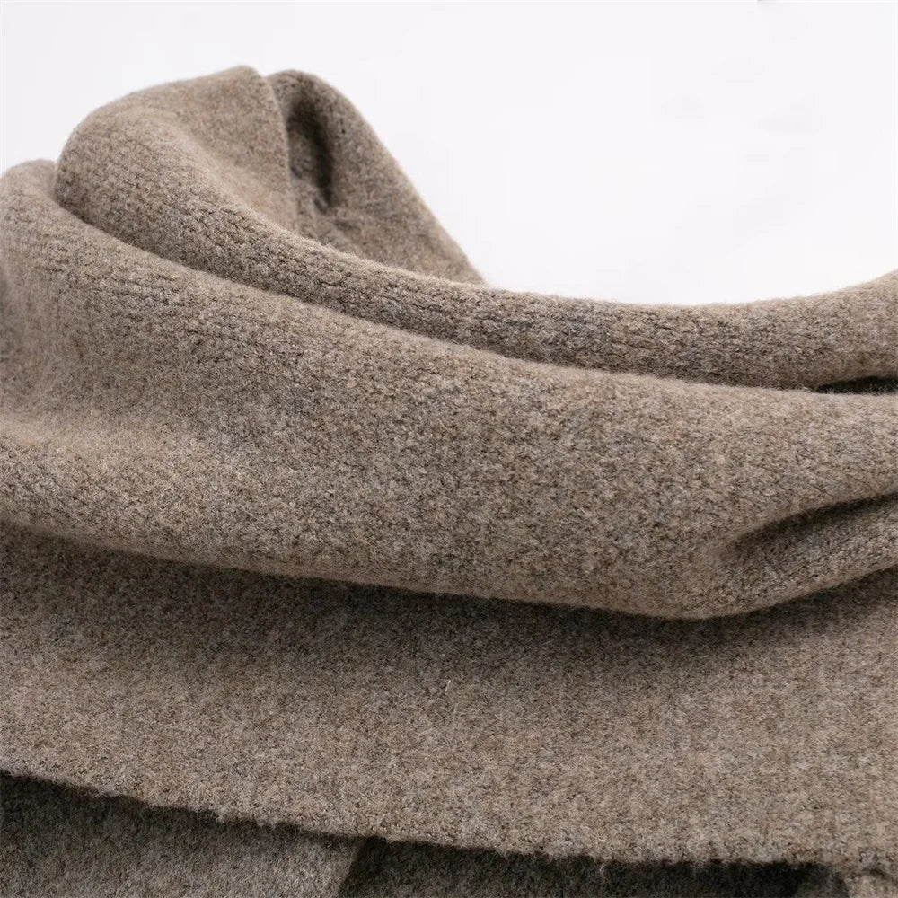 Women's Scarf Short Knitted Coat