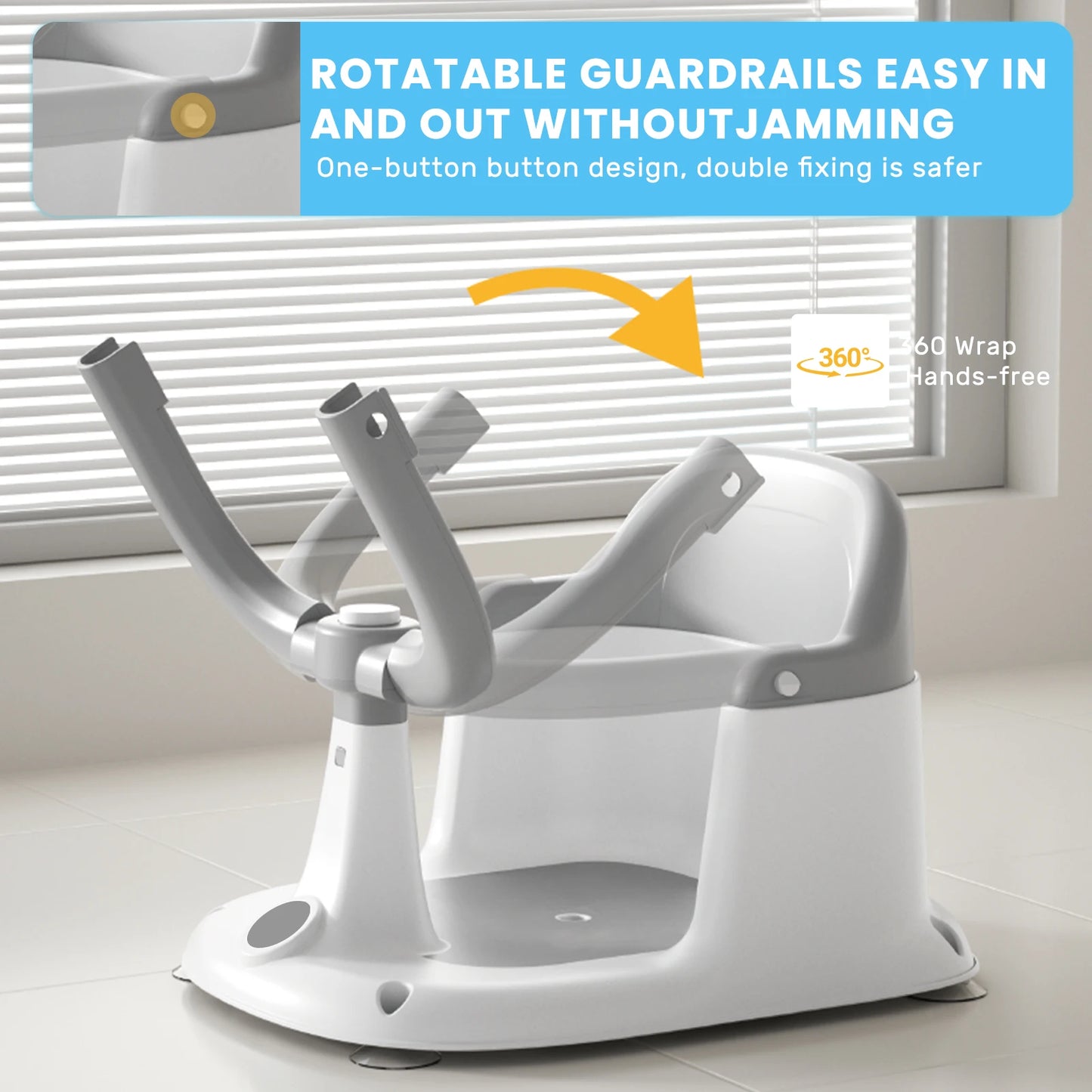 Bath Aid, Stability, Bath, Spa, Bath Time, Aid Tools, Support for Baby Bath, Bath Washing Aid - with Anti Slip,Sit Up Bath Seat