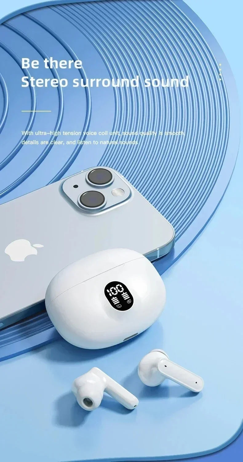 Lenovo Wireless Stereo Headphones Gaming Bluetooth Headset with Microphone Noise Cancelling High-Fidelity Bass