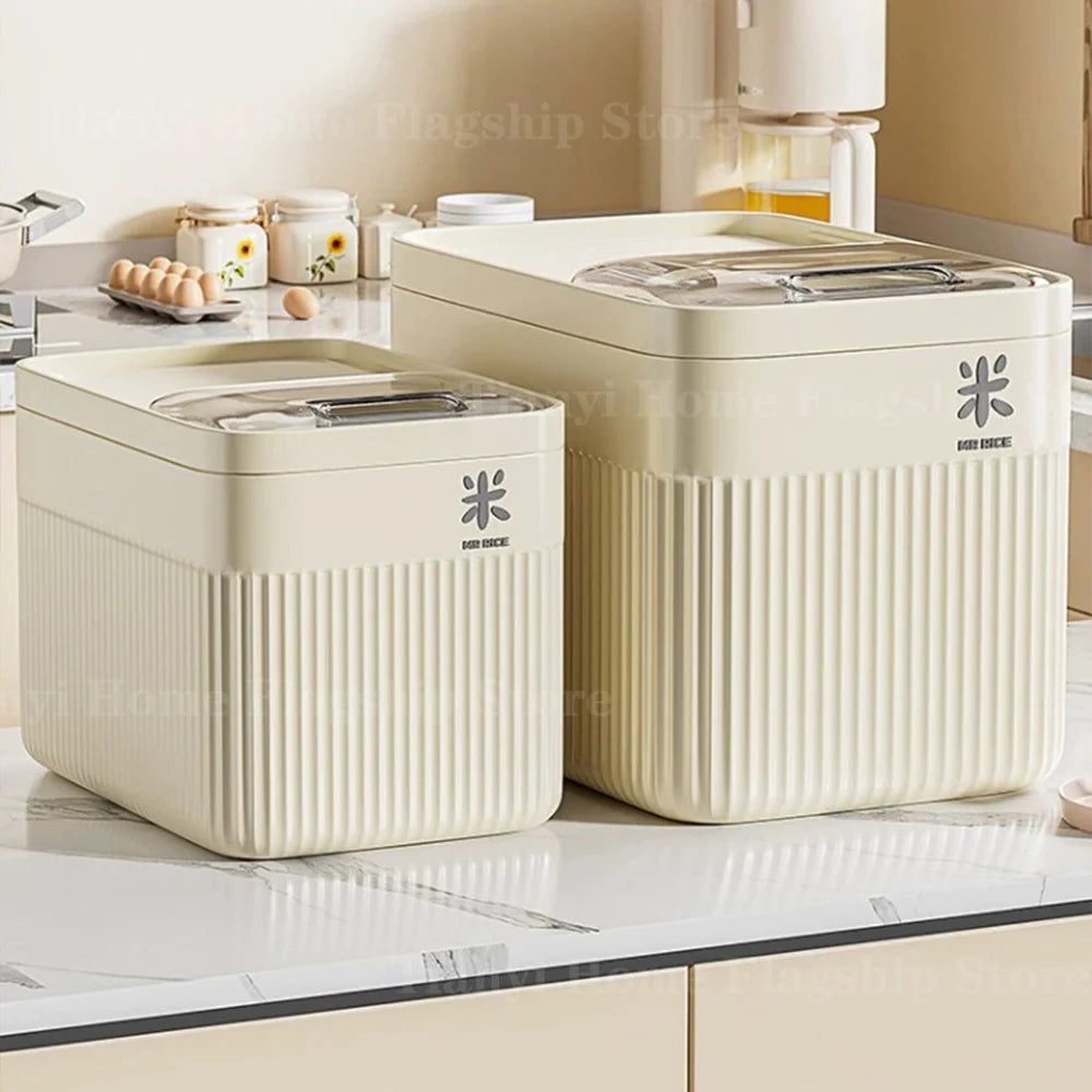 5/10/15KG Rice Storage Box Home with Lid Insect Proof Moisture Proof Rice Box Sealed Jar Kitchen Container Storing Dry Grain