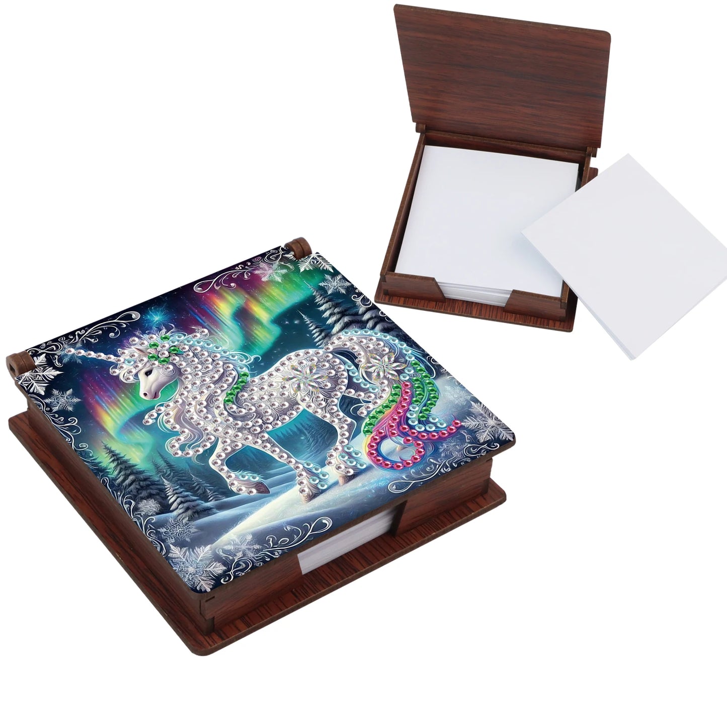 Special shaped Diamond Art Painting Sticky Note Box kits,Animal Fairy partial Diamond Art note box for Home Office decorate Gift