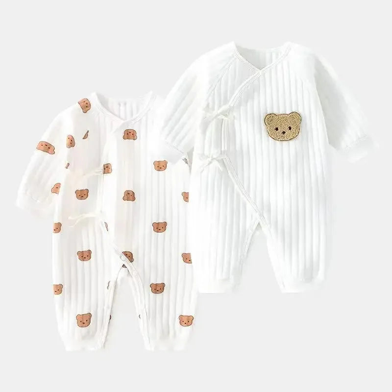 Bear Newborn Baby Clothes New Born Baby Jumpsuit for Boys Girls Cotton Toddler Rompers with Hat Bebe Outfits One-Piece Pajamas