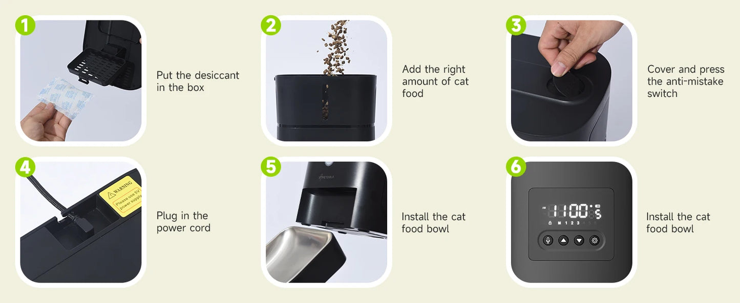 APETDOLA 4L Automatic Cat Food Dispenser Dry Food Timed Feeders Smart Pet Feeder For Cats Dog Accessories