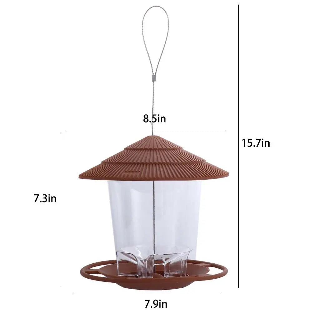 House-Type Outdoor Waterproof Pet & Bird Feed Station – Garden Food Container for Dogs, Cats, Birds, and Small Animals, Durable Weatherproof Feeding Tool