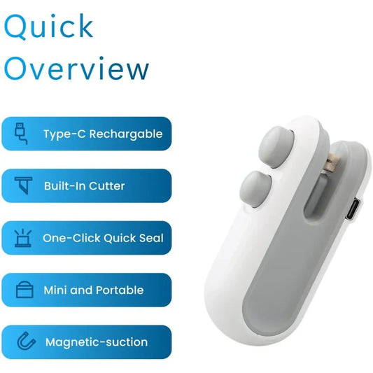 Mini Sealer Portable Mini Sealer 2 in 1 Heat Sealer For Snacks Home use rechargeable sealer Vacuum Sealer Snacks plastic bag