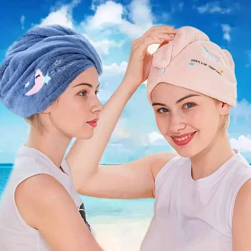 Absorbent Women Head Towel Dry Hair Hat