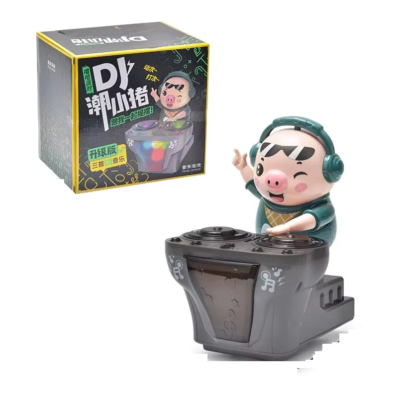 Electronic DJ Light Music Dancing Pig Toy Musical Toys Cute Swing Dancing Piggy Toy with Music LED Lights Musical Toy for Kids