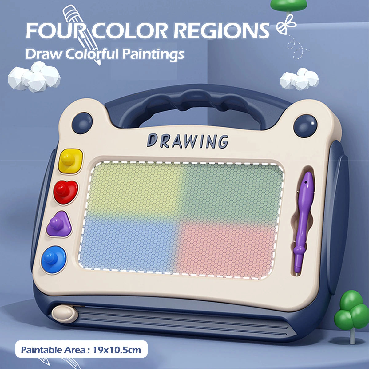 Children’s Magnetic Drawing Board – Color Writing and Graffiti Art Toy for Boys and Girls