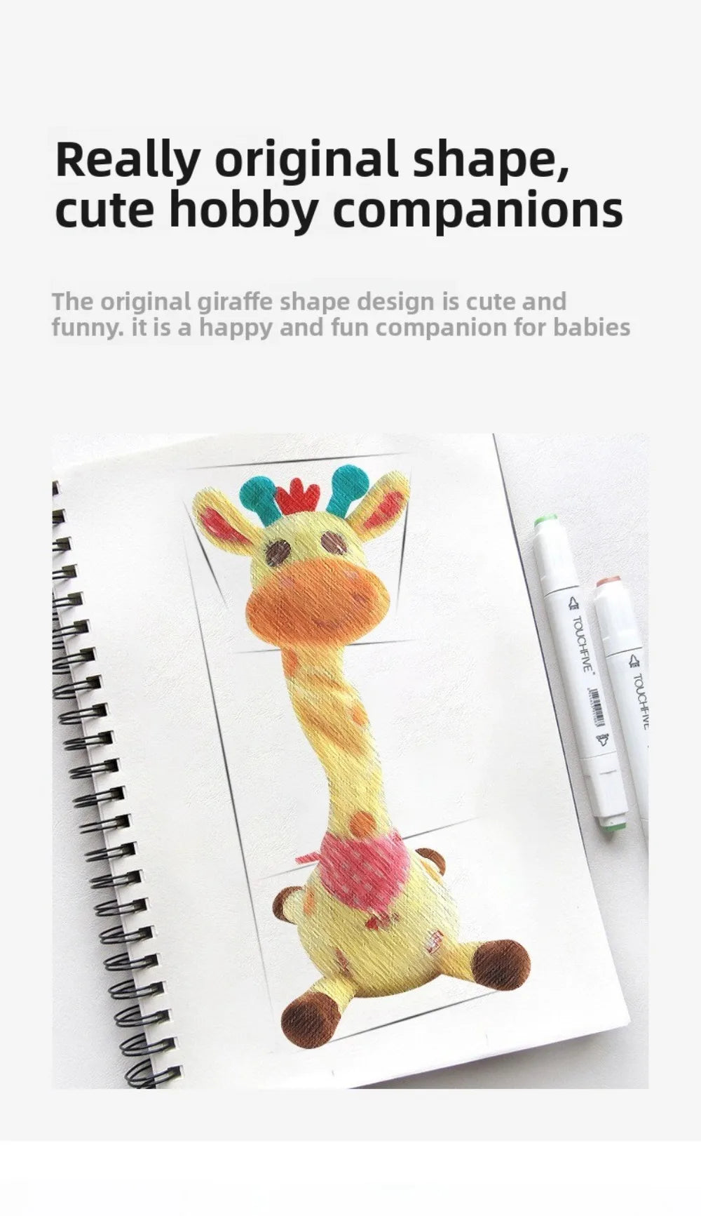 Repeating What You Say Dancing Talking Giraffe Toy with 10 Songs Adjustable Volume Stuffed Animal Toy Plush Musical