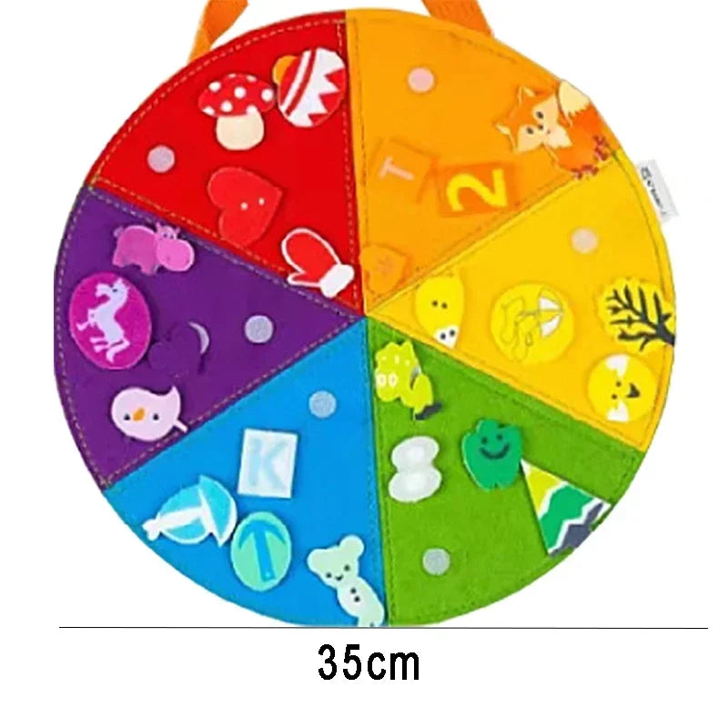 Baby Sensory Busy Board Montessori Toys,  Animal Shapes Cognition Fine Motor Training Educational Game, Portable Autism Toys