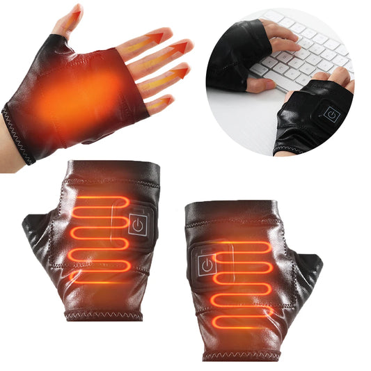 Self-Heating Electric Gloves Winter Hand Warmer Temperature Control USB Rechargeable Heated Gloves Outdoor Riding Thermal Gloves