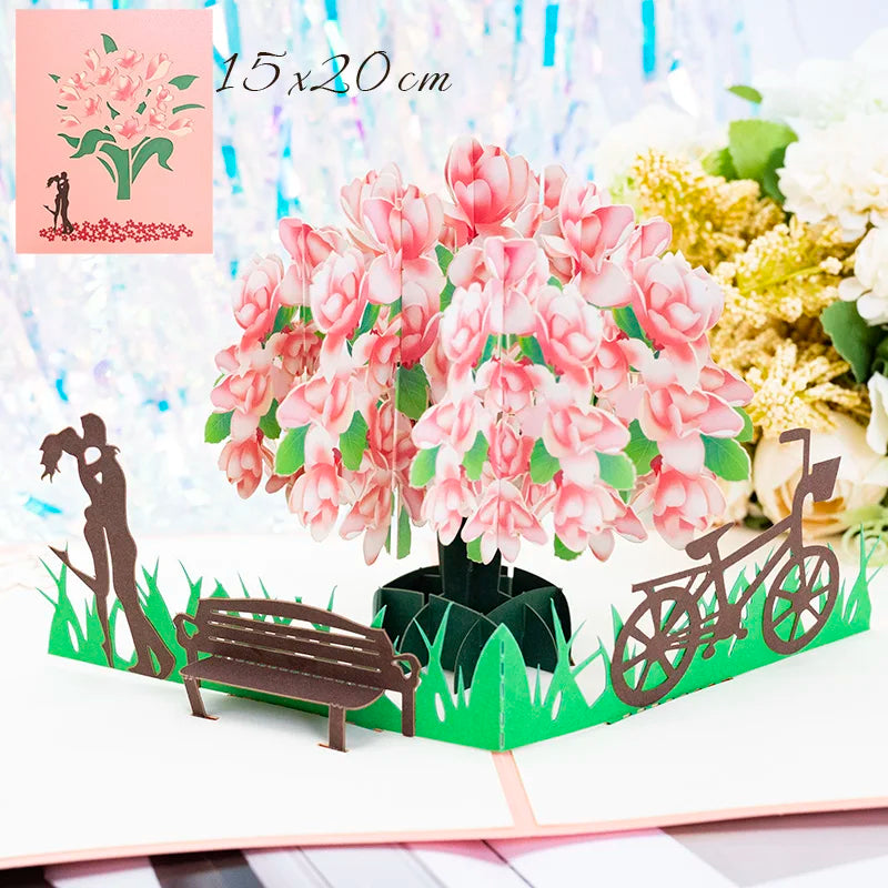 3D Pop UP Love Card for Wife and Girlfriend Gift for Valentines Day Anniversary Wedding Invitation Greeting Thank You Cards
