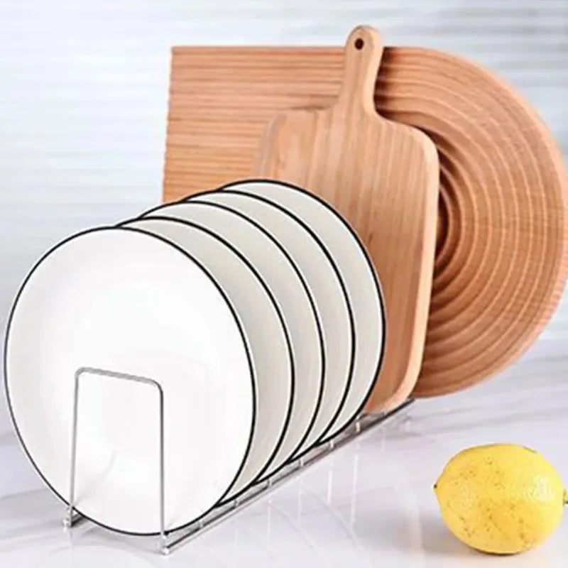 Stainless Steel Dish Storage Rack Desktop Drain Rack Household Bowl Rack Plate Rack Save Space Kitchen Dish Organiser