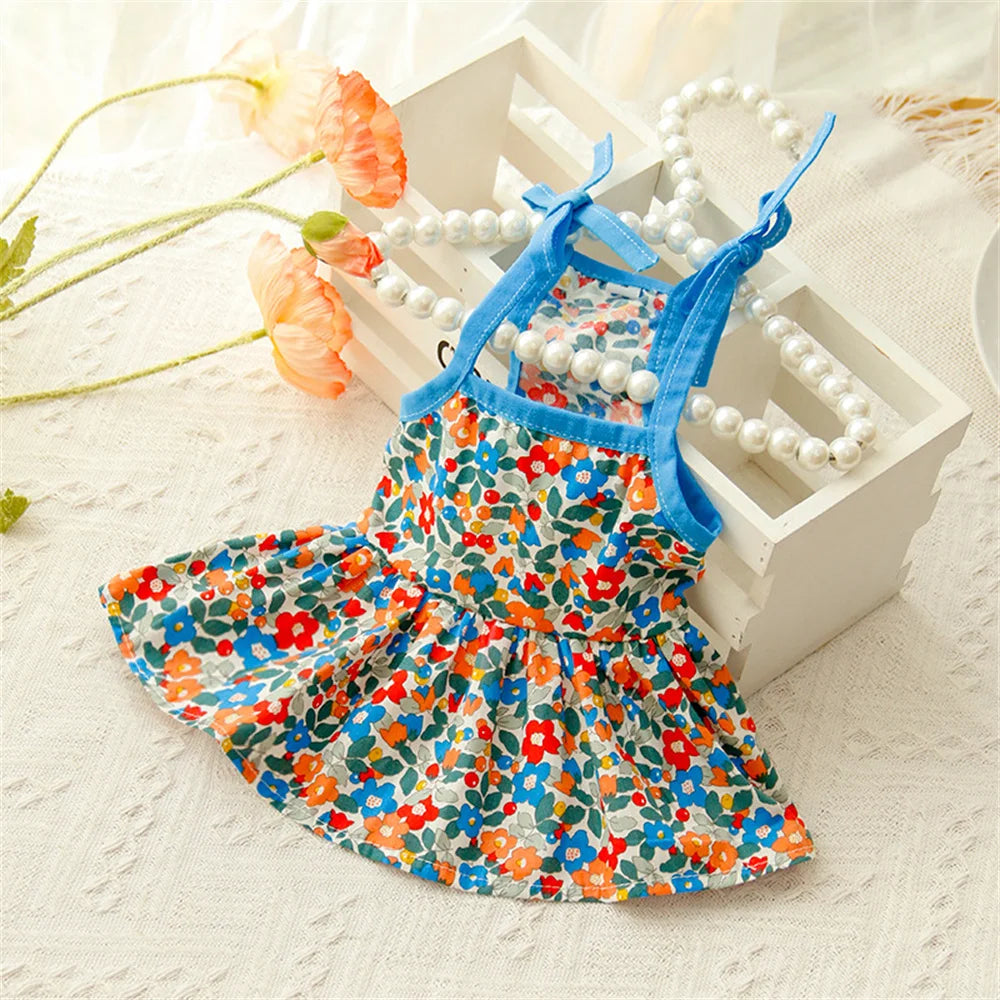 Summer Green Sphynx Cat Suspender Skirt Love Flower Pet Princess Dresses for Cats Gotas Katten Kedi Dog Dress mascotas Clothes