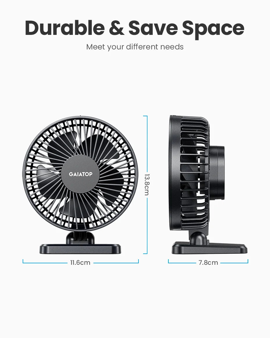 GAIATOP Mini USB Desktop Portable Fan