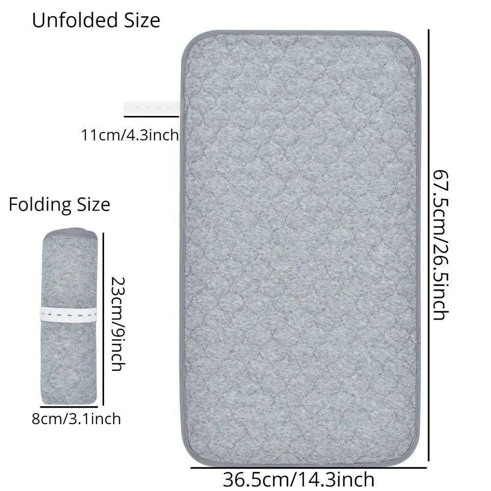 Non-slip Baby Changing Pad Waterproof Foldable Bassinet Mat Liners Breathable Rectangle Toddler Changer Cushions Diaper Station