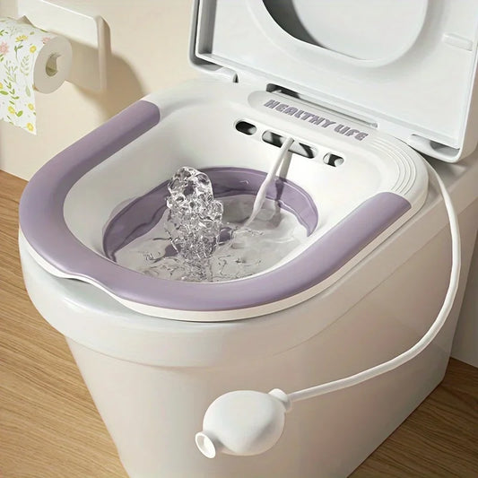 Folding Sitz Bath Basin No Squatting Gynecological Postpartum Nursing Bath Basin Home Pregnant Women's Buttocks Washing Basin
