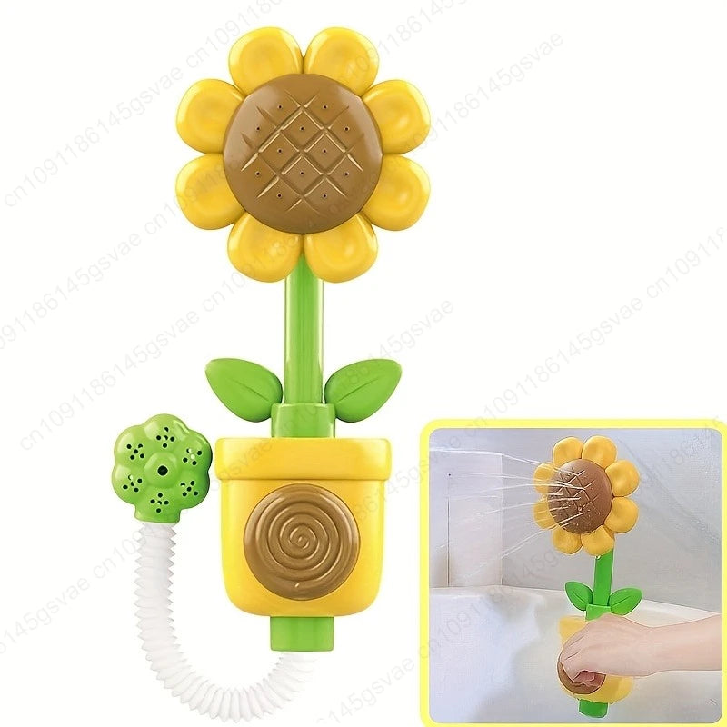 Baby Bathtub Water Play Set Rotating Sprinkler Kids Bath Toys Games for Bath Toddler Bathroom Suction Cup Shower Toys for Infant