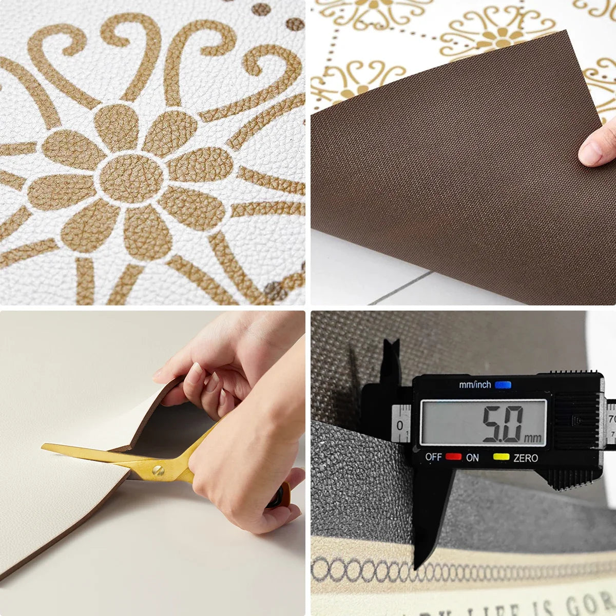 Carpet for Kitchen Floor Mat Pvc Leather Waterproof Non-slip Long Rug Oil-proof Foot Mats Pink Flower Home Decoration Rugs