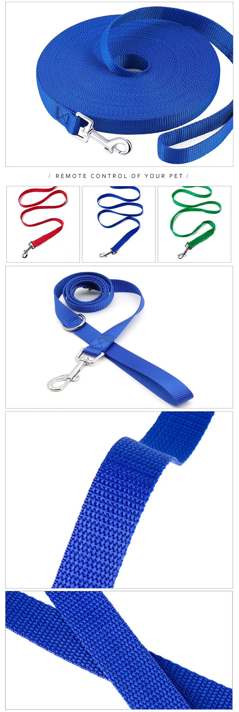 Nylon Dog Training Leash – Walking Traction Rope for Small to Large Dogs, Available in 1.5M to 10M
