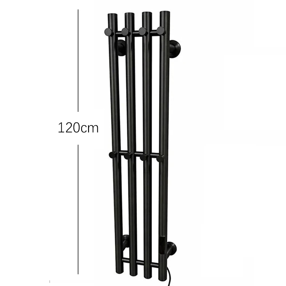 Bathroom Electric Towel Warmer Heated Towel Rack  Plug-in/Hardwired Towel Radiator 120CM 3/4 Bars Wall Mount Towel Dryer