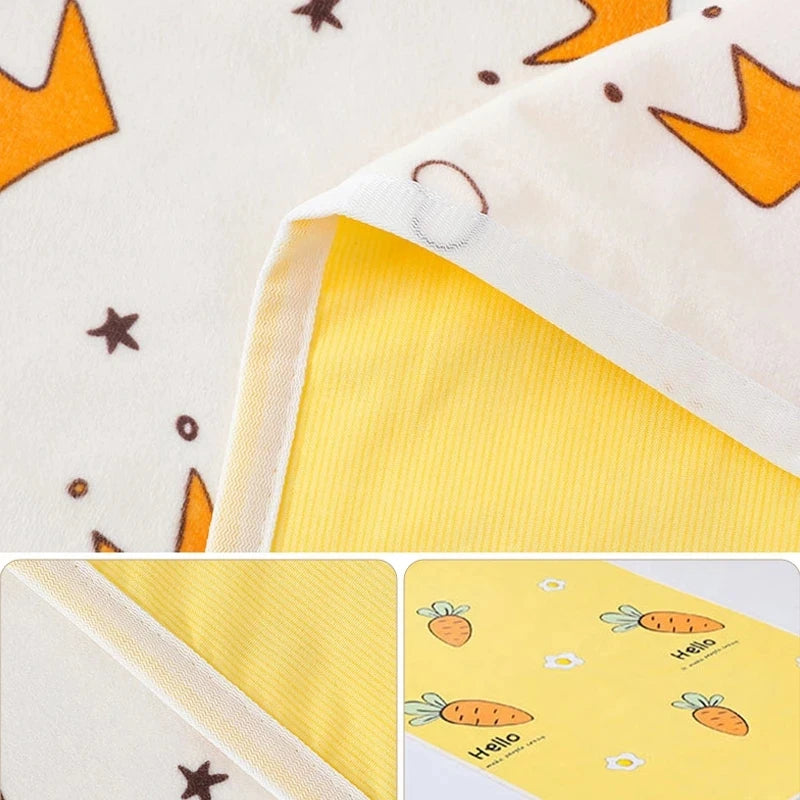 Baby Diaper Reusable Waterproof Cotton Changing Pad Cover Baby Diaper Mattress Newborn Print Changing Play Mats Kids Bedding 0-3