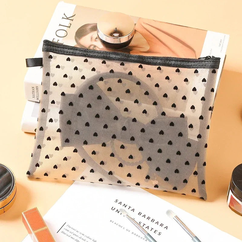 Mesh Cosmetic Travel Storage Makeup Bag Organiser