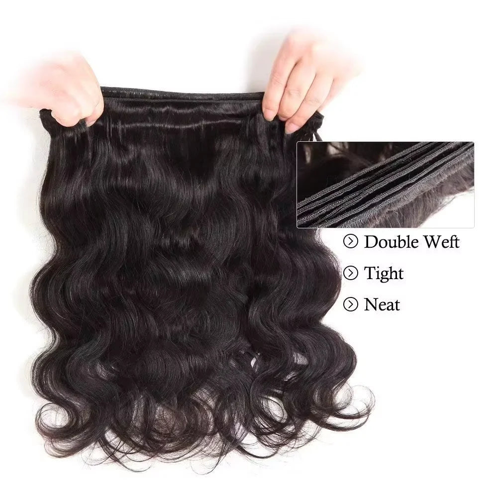 Body Wave Natural Color Brazilian Hair Bundles 100% Human Hair Bundles Long Remy Hair Extensions 1/3/4 Pieces 36 38 40 Inches