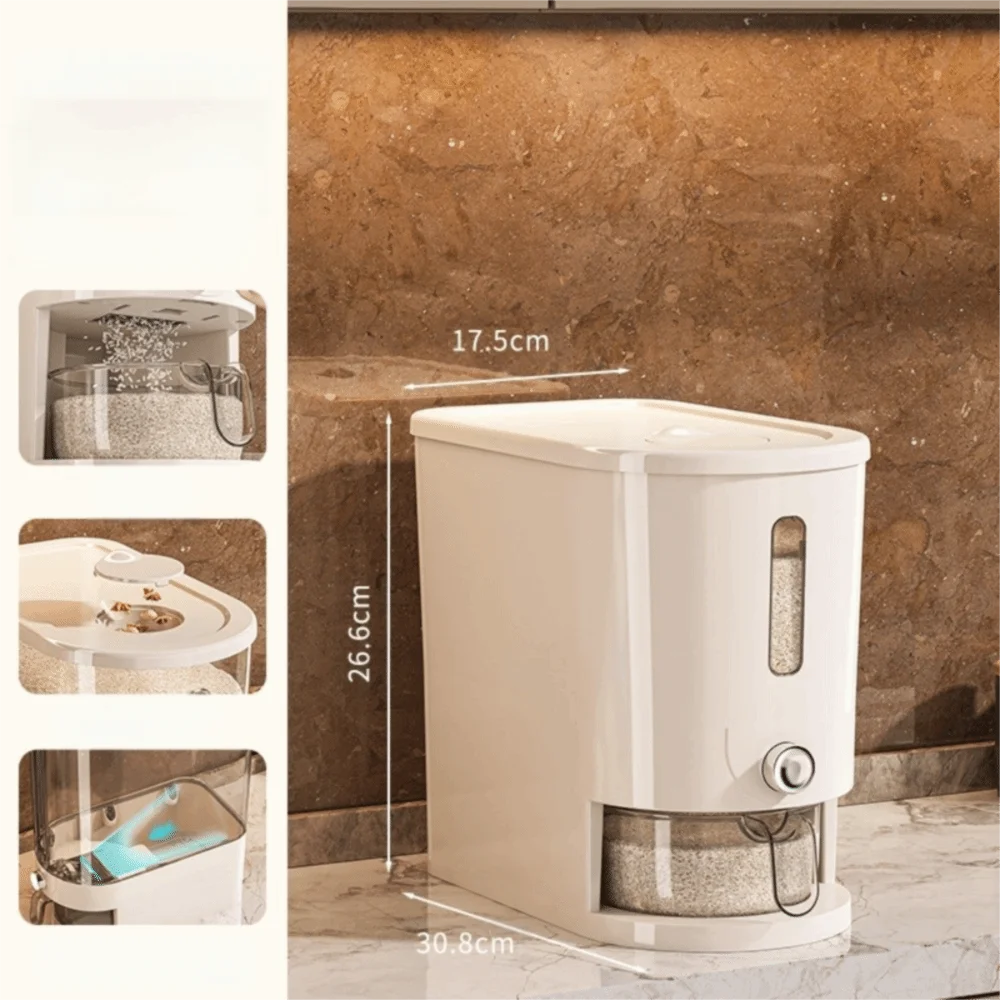 New Insect-proof Rice Storage Container 5/10KG Moisture Proof Dry Food Dispenser Sealed Storage Container Noodles