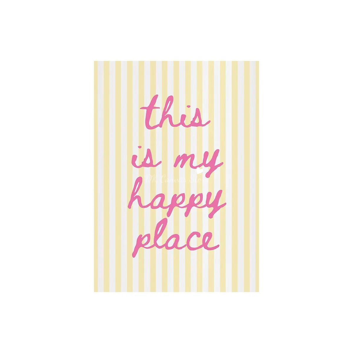 "This Is My Happy Place" Heart Quote Canvas Print Poster Modern Minimalism Art Prints Bedroom Living Room Wall Art Home Decor