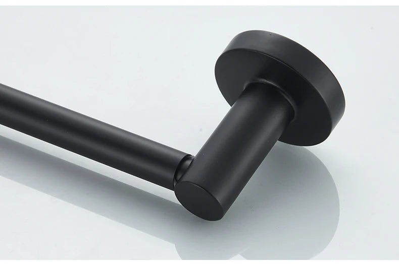 Bathroom Retractable Towel Single Bar Black, Chrome Single Towel Rack Extended Drying Towel Hanging Bar Bathroom Stainless Steel