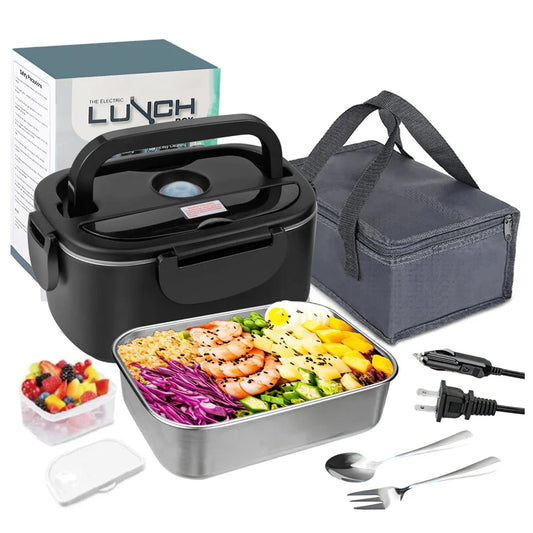 2 in 1 Car Home Portable Electric Lunch Box 12V/24V/110V/220V