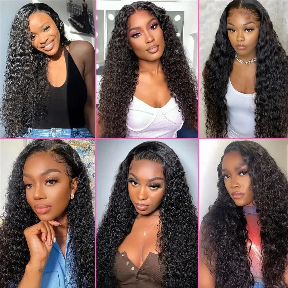 Nneka Deep Wave Frontal Wig 13x6 Hd Lace Water Wave Human Hair Wig Curly Wigs 13x4 Lace Front Wig Human Hair Brazilian Hair