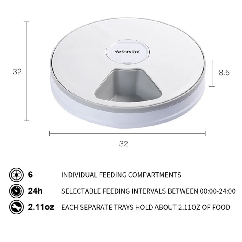 Automatic Pet Feeder with Timer & Voice Recorder – Portion Control Food Dispenser for Dogs & Cats