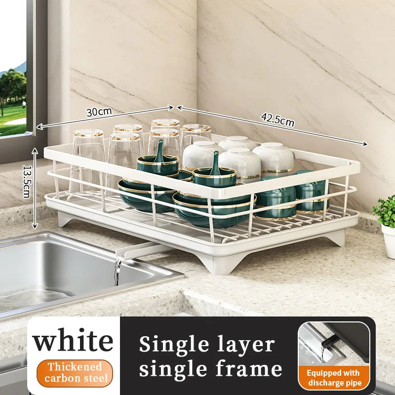 Dish Drying Rack Kitchen Adjustable Stainless Steel Cutting Board Organiser Dish Bowl Drainer Storage Rack Kitchen Utensils
