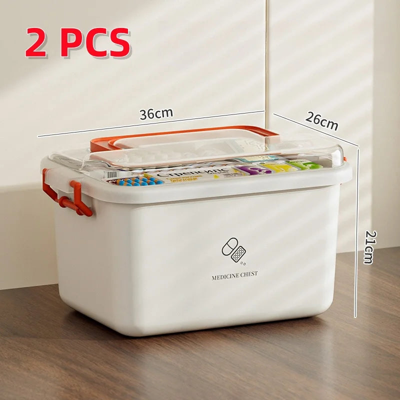 Large Capacity Portable Medicine Box First Aid Medical Kit