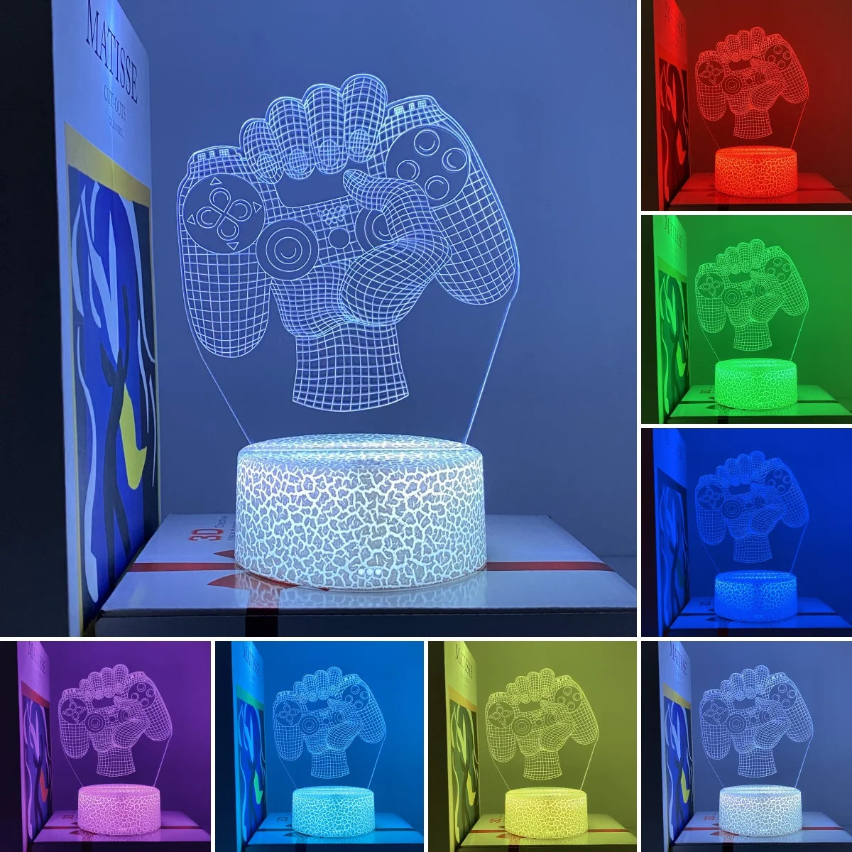 1pcs gamepad pattern atmosphere decorative lights, soft light with sleeping lights, holiday gifts for family and friends.