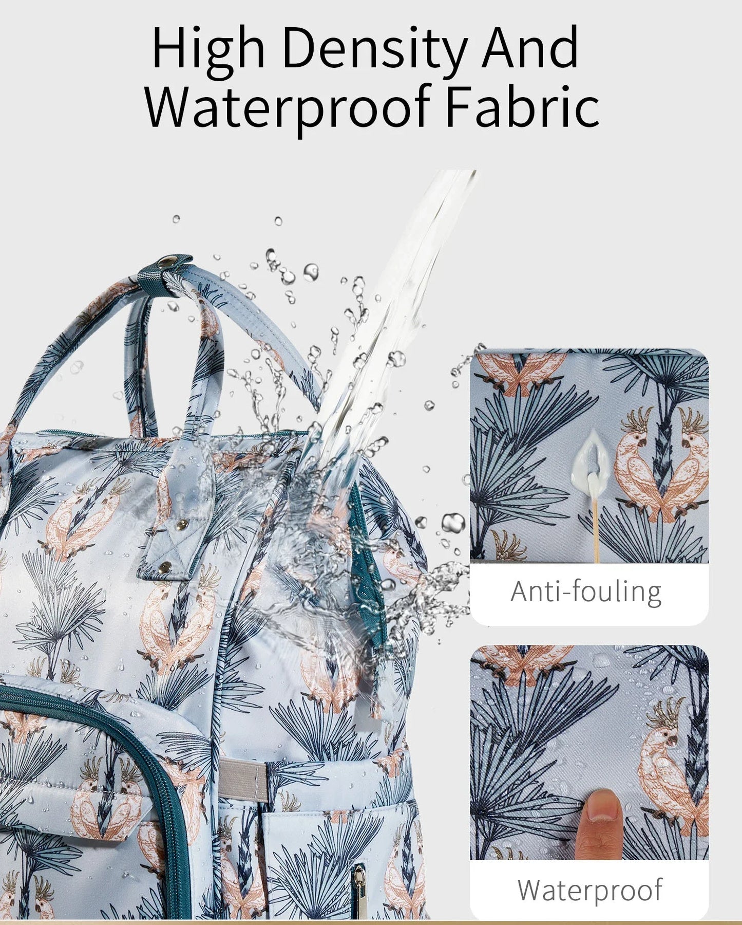 Nappy Bag Backpack Baby Essentials Travel Tote Multifunction Waterproof with Changing Station Pad Stroller Straps Big for Mommy